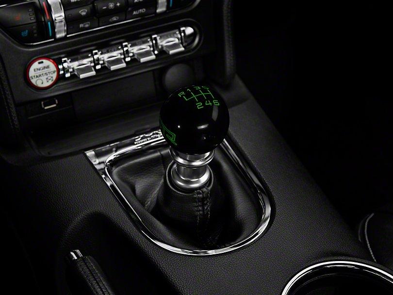 RTR Black Shift Knob - Green Engraving (15+ Mustang) - Image 4